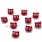 Polymer Clay Beads, Cats, Red, 16mm