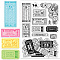 Custom PVC Plastic Clear Stamps, for DIY Scrapbooking, Photo Album Decorative, Cards Making, Mixed Shapes, 160x110mm