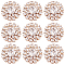 AHADERMAKER 30Pcs Alloy Rhinestone Cabochons, Flower, Light Gold, 19x5.5mm