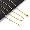 2mm Rack Plating Brass Satellite Chain Necklaces for Women Men, Cadmium Free & Lead Free, Long-Lasting Plated, Real 18K Gold Plated, 23.62 inch(60cm)