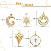 10Pcs 5 Style Brass Pendants KK-SZ0005-20-2