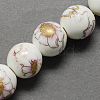 Handmade Printed Porcelain Beads PORC-Q199-16mm-02-2