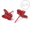 Hypoallergenic Bioceramics Zirconia Ceramic Butterfly Stud Earrings EJEW-C065-01-4