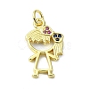 Brass Micro Pave Colorful Cubic Zirconia Pendants KK-H475-13G-03-1