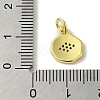 Brass Micro Pave Cubic Zirconia Charms KK-M283-19C-02-3