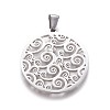 Non-Tarnish 304 Stainless Steel Pendants STAS-F219-01P-2