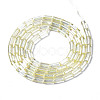 Electroplate Transparent Glass Beads Strands EGLA-T023-02-F02-2