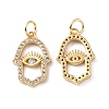 Brass Micro Pave Cubic Zirconia Pendants KK-E068-VF322-1