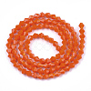 Opaque Solid Color Glass Beads Strands GLAA-Q080-4mm-B03-2