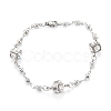 304 Stainless Steel Link Bracelets STAS-A052-20P-1