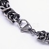 Fashionable Retro 304 Stainless Steel Byzantine Chain Bracelets for Men BJEW-F041-08-3