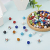 Pandahall 100Pcs 10 Colors Rhinestone Pave Disco Ball Beads RB-TA0001-11A-15