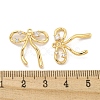 Brass Micro Pave Clear Cubic Zirconia Pendants KK-Z044-36G-3