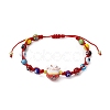 Adjustable Lanmpword Evil Eye Braided Bead Bracelet BJEW-JB11059-01-1