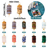 10Pcs 10 Styles Mixed Gemstone Copper Wire Wrapped Disc Connector Charms FIND-TA0003-69-3