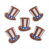 American Flag Theme Single Face Printed Aspen Wood Pendants WOOD-G014-11-1