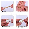 2Pcs 2 Style Brass Braided Macrame Pouch Empty Stone Holder for Pendant Necklaces Making NJEW-SZ0001-65G-4