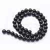 Natural Black Onyx Beads Strands G-E469-08-6mm-2