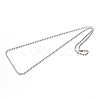 Classic Plain 304 Stainless Steel Mens Womens Ball Chain Necklaces STAS-M174-007-2