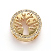 Eco-Friendly Brass Micro Pave Cubic Zirconia Slide Charms ZIRC-F094-34-RS-2