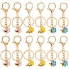 Nbeads 4 Sets Alloy Enamel Pendants Keychains KEYC-NB0001-36-1