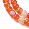 Natural Striped Agate/Banded Agate Beads Strands X-G-G582-6mm-62-3