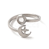 304 Stainless Steel Cuff Ring RJEW-C068-13P-2