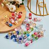 44 Pcs 11 Colors Glass Pendants sgGLAA-SZ0001-25-5