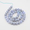 Natural Blue Lace Agate Round Bead Strands G-P070-15-4mm-2