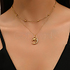 Minimalist Style Stainless Steel Double Layer Unicorn Pendant Necklaces BB1694-1