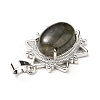 Natural Labradorite Pendants G-B033-03P-25-4