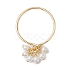 Round Shell Pearl Finger Rings RJEW-TA00156-1