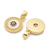 Brass Micro Pave Cubic Zirconia Pendents KK-M303-01G-01-2