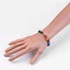 Natural Black Agate(Dyed) Stretch Bracelets BJEW-JB03951-04-3
