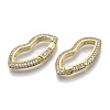 Brass Micro Pave Cubic Zirconia Spring Gate Rings ZIRC-S066-032B-NF-2