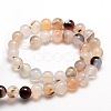 Natural Agate Round Beads Strands X-G-E321C-10mm-01-2