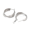 202 Stainless Steel Hoop Earrings EJEW-A041-02P-2