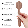 Gorgecraft 4Pcs 2 Style Walnutwood & Beechwood Spoon Mold DIY-GF0005-08-3