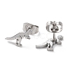 304 Stainless Steel Stud Earrings EJEW-B022-01B-2