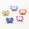 Handmade Polymer Clay Butterfly Beads X-CLAY-Q211-02-1