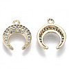 Brass Micro Pave Cubic Zirconia Charms KK-R112-065-NF-2