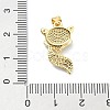 Brass Micro Pave Clear Cubic Zirconia Pendants KK-A221-14C-G-3