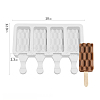 Food Grade DIY Rectangle Ice-cream Silicone Molds DIY-D062-04B-7