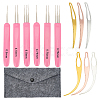 GOMAKERER 12 Styles Zinc Alloy & Stainless Steel Dreadlock Crochet Hooks AJEW-GO0001-59-1