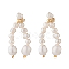 Natural Pearl Dangle Earrings EJEW-TA00057-1