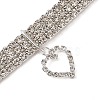 Adjustable 3-Row Iron Rhinestone Cup Chain Pet Collars AJEW-A054-01C-2