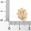 Brass Pave Clear Cubic Zirconia Slide Charms KK-Z072-12KCG-3