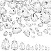 CHGCRAFT 160Pcs 10 Style Sew on Rhinestone RGLA-CA0001-11-1