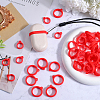 Gorgecraft 60Pcs 2 Style Silicone Pendant SIL-GF0001-43B-4