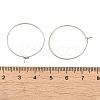 304 Stainless Steel Hoop Earrings Findings STAS-I120-60B-P-3